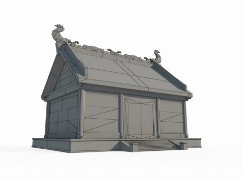 Asian ancient architecture palace 3D Model