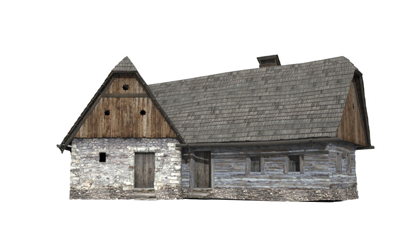 Medieval architectural houses 3D 模型 .c4d .max .obj .3ds .fbx .stl .blend 
