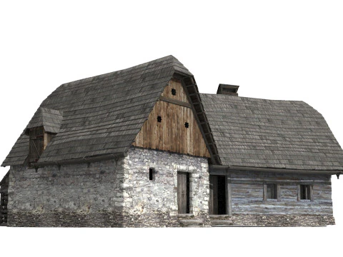 Medieval architectural houses 3D Model
