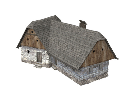 Medieval architectural houses 3D 模型