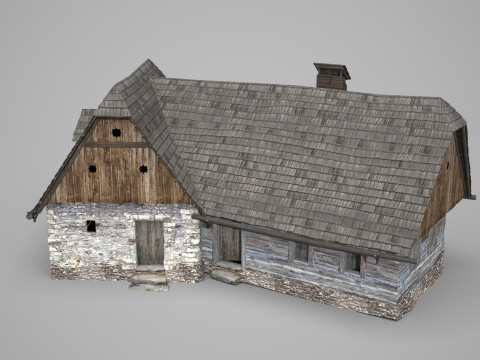 Medieval architectural houses 3D 模型