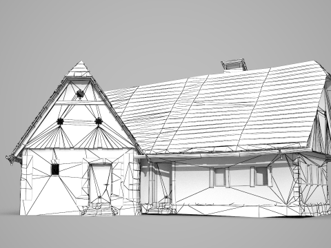 Medieval architectural houses 3D 模型