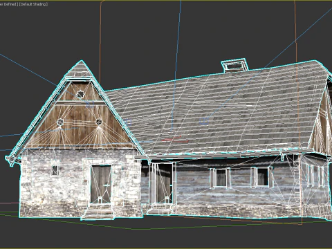 Medieval architectural houses 3D Model