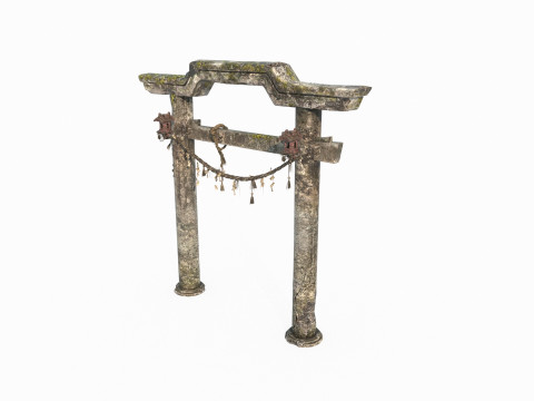 Ancient Asian architectural torii gates 3D 모델