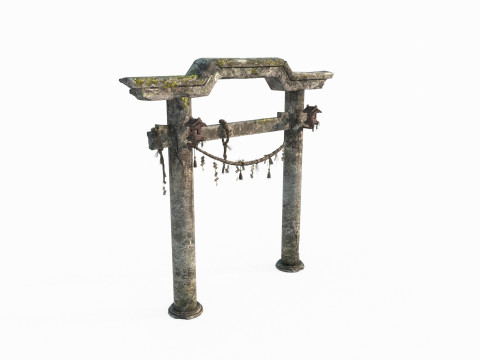 Ancient Asian architectural torii gates 3D 모델