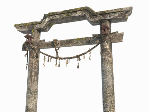 Ancient Asian architectural torii gates 3D 모델