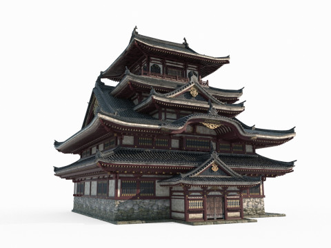 Large palaces and imperial cities in ancient Asian architecture Modelo 3D