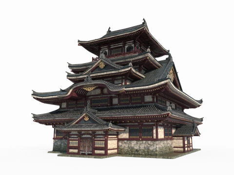 Large palaces and imperial cities in ancient Asian architecture 3D Model