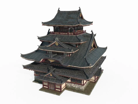 Large palaces and imperial cities in ancient Asian architecture 3D Model