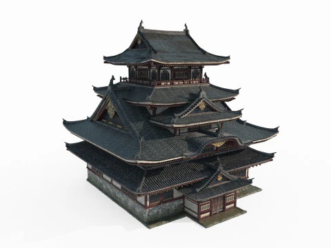 Large palaces and imperial cities in ancient Asian architecture 3D Model