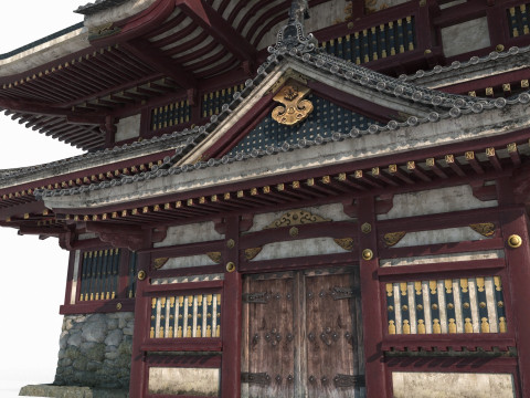 Large palaces and imperial cities in ancient Asian architecture Modèle 3D