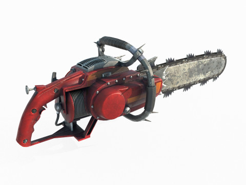 Fantasy style weapon chainsaw Model 3D
