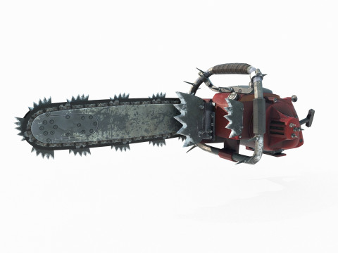 Fantasy style weapon chainsaw Model 3D
