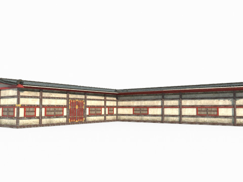 T-shaped houses in ancient Asian architecture 3D Model