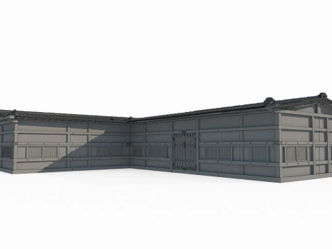 T-shaped houses in ancient Asian architecture 3D Model