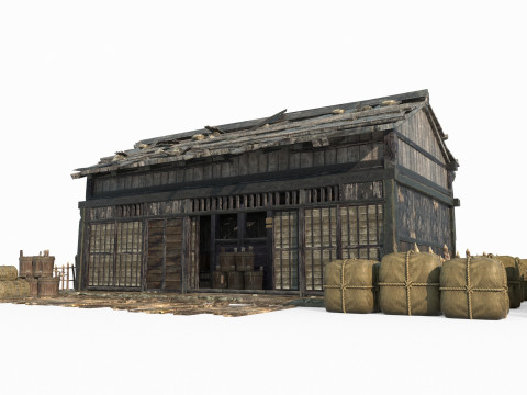Ancient Asian architecture and residential buildings 3D Model