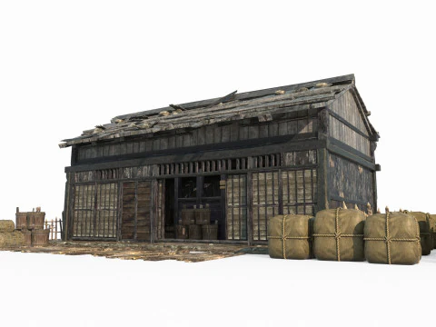 Antica architettura asiatica ed edifici residenziali Modello 3D