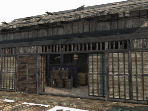 Ancient Asian architecture and residential buildings 3D Model