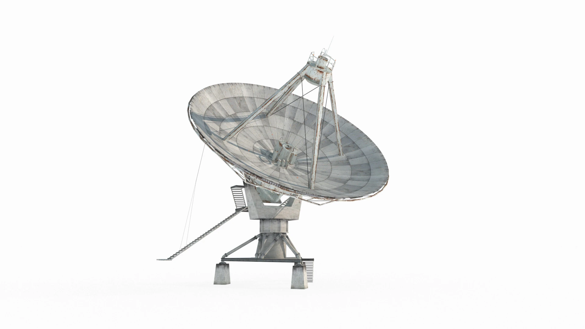 Modern scientific equipment satellite antenna 3D Model .c4d .max .obj .3ds .fbx .stl .blend 