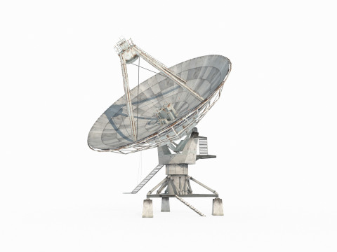 Modern scientific equipment satellite antenna 3D मॉडल