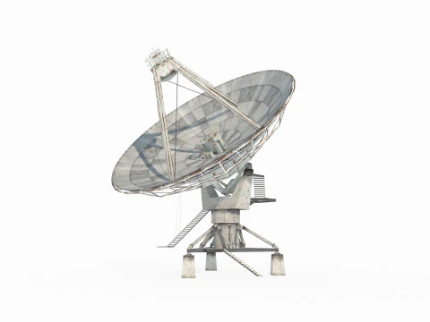 Modern scientific equipment satellite antenna 3D Model