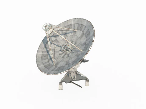 Modern scientific equipment satellite antenna 3D Model