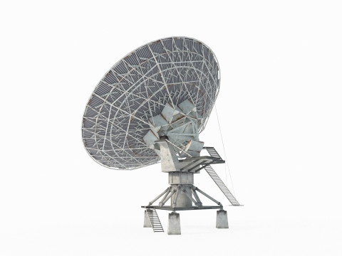 Modern scientific equipment satellite antenna 3D मॉडल