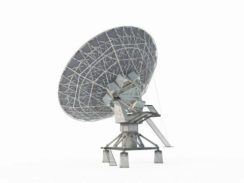 Modern scientific equipment satellite antenna 3D Model