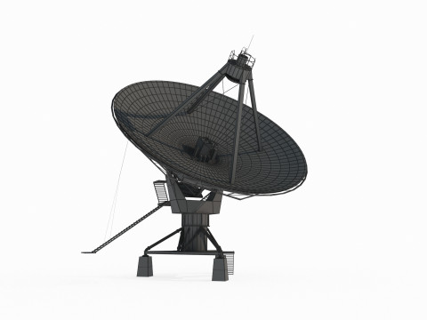 Modern scientific equipment satellite antenna 3D मॉडल