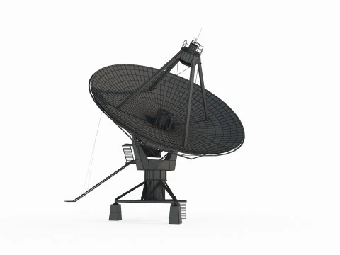 Modern scientific equipment satellite antenna 3D Model