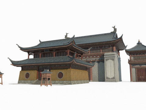 Asian School of Ancient Architecture Palace 3D Model