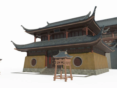 Asian School of Ancient Architecture Palace 3D Model