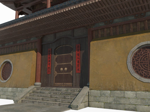 Asian School of Ancient Architecture Palace 3D Model