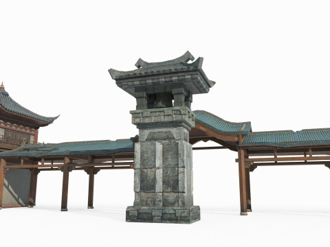 Ancient sailboat dock 3D Model