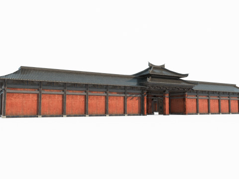 Asian Ancient Architecture Courtyard 3D 模型