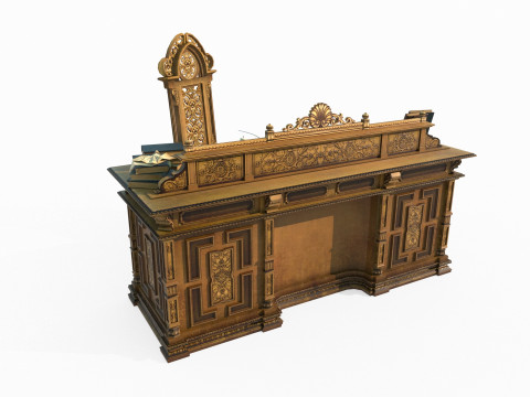 Luxury classical furniture desk 3D Model