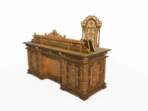 Luxury classical furniture desk 3D Model