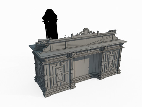 Luxury classical furniture desk 3Dモデル