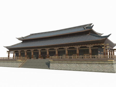 Asian ancient architecture large palaces Modèle 3D