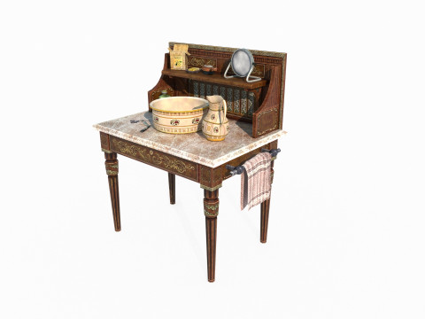 Classical furniture dressing table 3D 모델