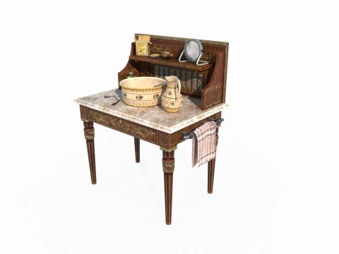 Classical furniture dressing table 3D Model