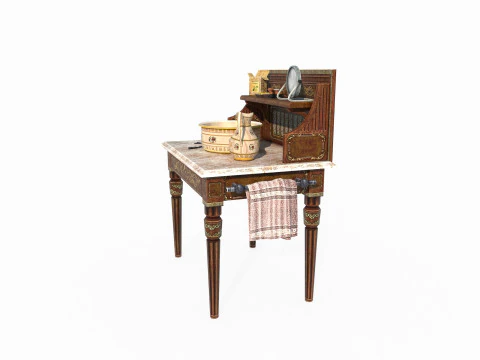 Classical furniture dressing table 3D Model