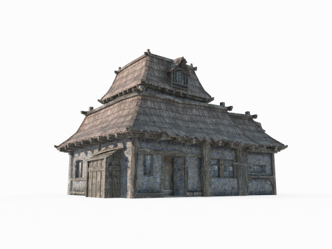 Magical style ancient architectural houses 3Dモデル