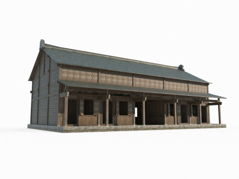 Asian Ancient City Architecture Store 3D 模型