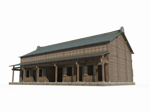 Asian Ancient City Architecture Store 3D Model