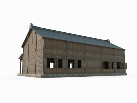 Asian Ancient City Architecture Store 3D 模型