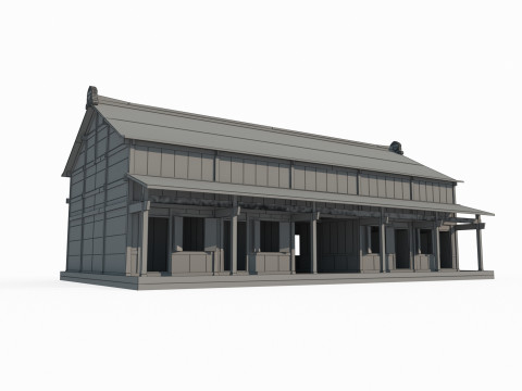 Asian Ancient City Architecture Store 3D 模型