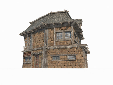 Magical medieval architectural houses 3D मॉडल