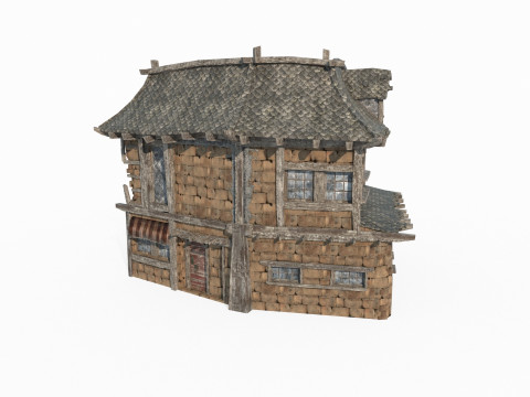 Magical medieval architectural houses 3D मॉडल