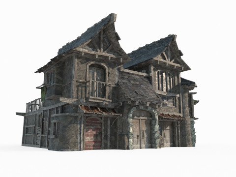Magical Medieval Architecture Tavern Model 3D